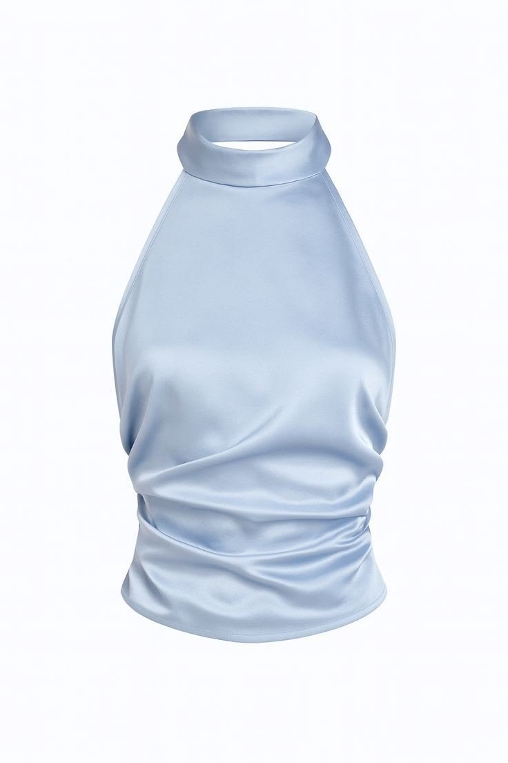Blusa Halter Satinada
